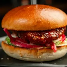 Korean fried chicken burger