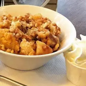 Housemade apple crumble