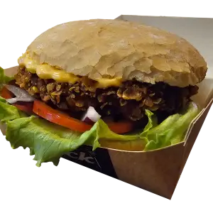 Crunchy chili chicken burger menu