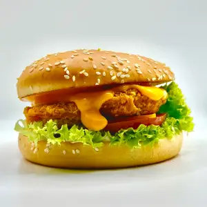 Spicy chicken fillet burger