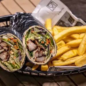Grilled chicken burrito