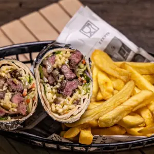 Grilled steak burrito