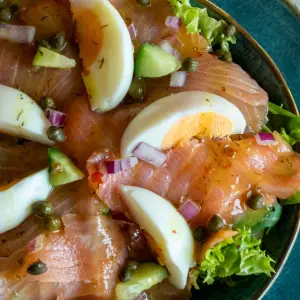 Gerookte zalm salade