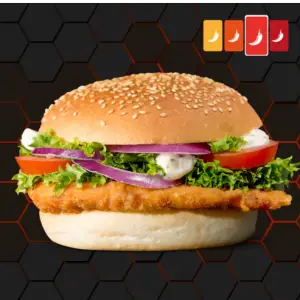 Crispy spicy chicken burger