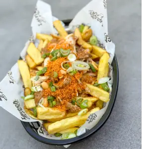 Patata Pulled Chicken saté