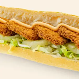 Broodje hawaiiaanse mini kipschnitzel