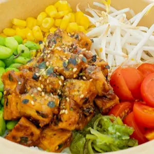 Pokebowl sticky tofu