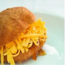 Vetkoek with Cheese and Jam