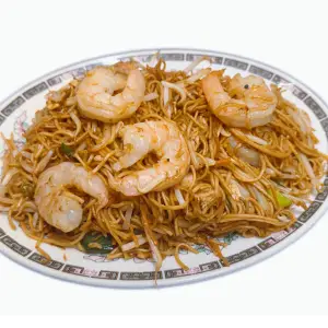 Chinese bami met Garnalen
