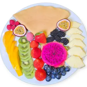 Pannenkoek met luxe fruitsalade