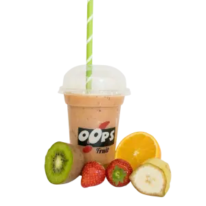 Sinaasappel, mango, kiwi en aardbei