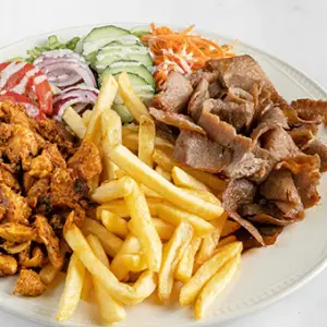 Schotel mix kip en kalfsvlees döner kebab