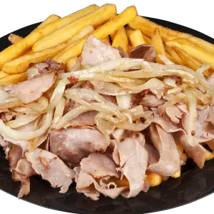 Frites warm vlees