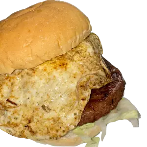 Halal egg burger
