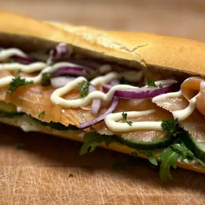 Broodje gerookte zalm