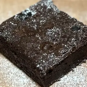 Triple chocolate brownie