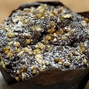 Salted caramel chocolate muffin