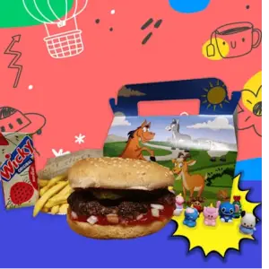 Happy meal met hamburger 100% Halal