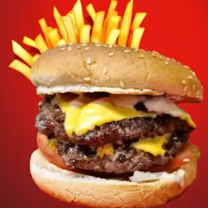 Double cheeseburger menu 100% Halal