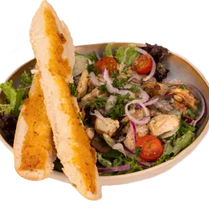 Grilled chicken caesar salad