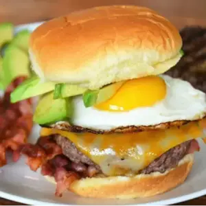 Egg-Becon Burger Halal