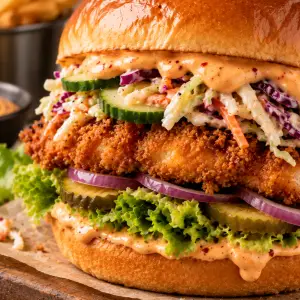 Chicken katsu burger