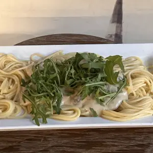 Pasta pollo funghi